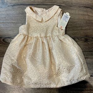NWT Cat & Jack Gold Dress 18M